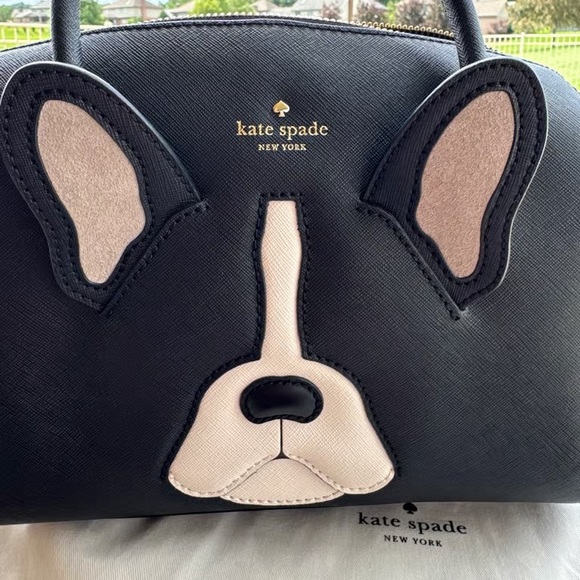 Kate Spade Black and White Dog Satchel - Picture 2 of 8